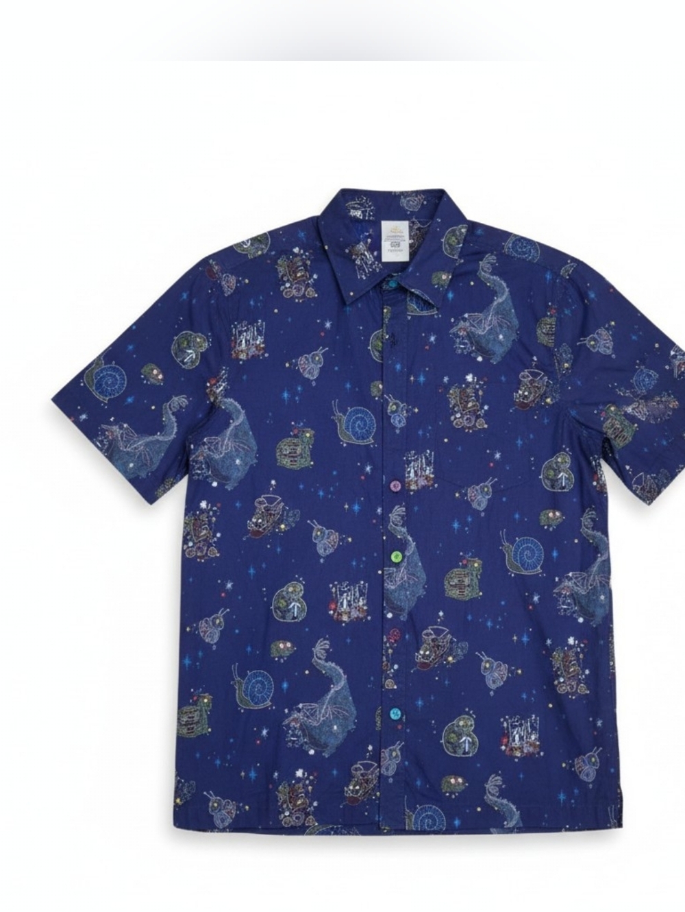 NEW Disney S Disneyland Mainstreet Electrical Parade Button Short Sleeve Shirt